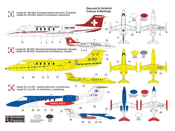 1/144 リアジェット35 救急機