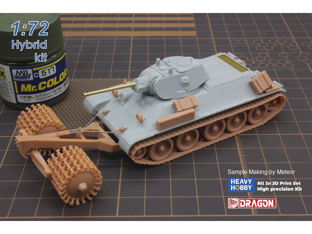 【予約する】　1/72 WW.II ソ連軍 T34/76 Mod.1941 中戦車w/マインローラー
