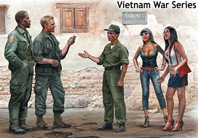1/35　米・ベトナム戦争サイゴン・米兵2体+民間男性&女性2体 - ウインドウを閉じる