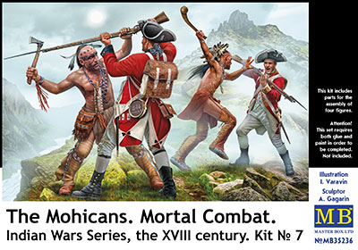 1/35　インディアン戦争4体・モヒカン族とイギリス兵の死闘・18世紀No.7