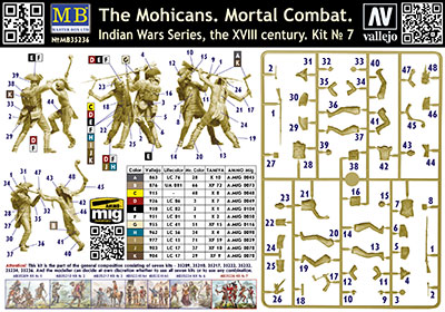 1/35　インディアン戦争4体・モヒカン族とイギリス兵の死闘・18世紀No.7