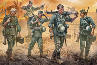 【予約する】　1/35　独・国防軍歩兵5体セット1941年夏