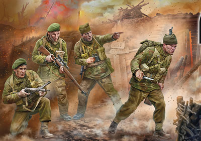 1/35　英・コマンド部隊４体・ディエップ上陸作戦1942