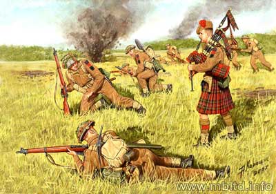 1/35　英歩兵4体スコットランド兵ほふく前進バグパイプ付 - ウインドウを閉じる