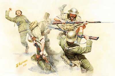 1/35　白兵戦・独軍vs英軍5体・41-42年北アフリカ