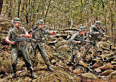 1/35　米・ベトナム戦兵士4体ジャングルパトロール - ウインドウを閉じる