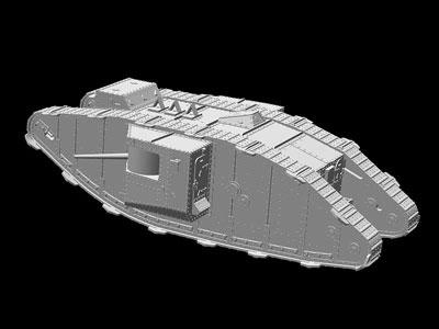 1/72　英・マークII型菱形戦車-雄型（6ポンド砲搭載）アラス戦1917年