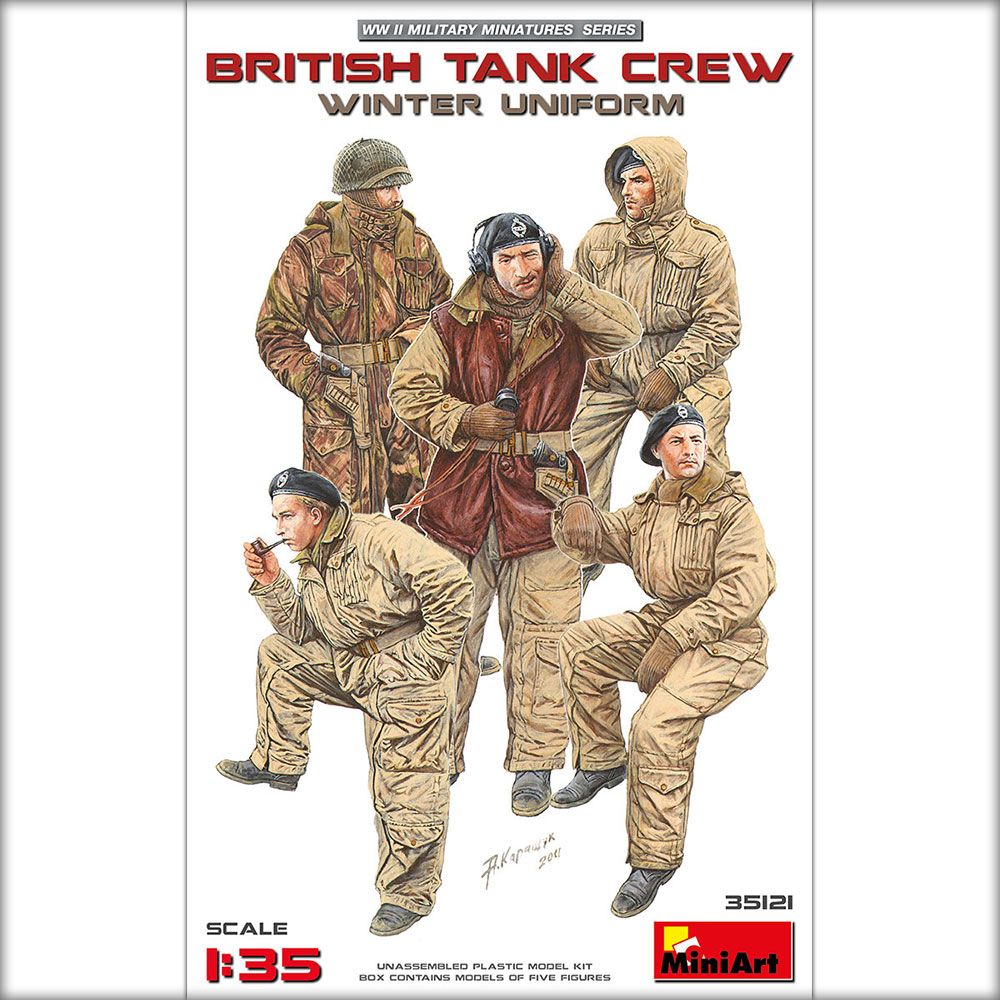 1/35　イギリス戦車兵（防寒服） フィギュアセット５体入り