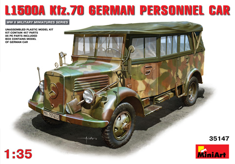 1/35　ドイツ軍 L1500A Kfz.70　兵員輸送車 - ウインドウを閉じる