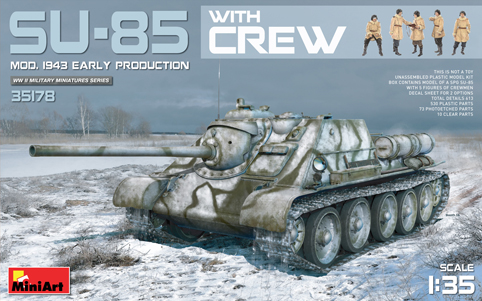 1/35　SU-85Mod.1943初期生産型　防寒服の戦車兵５体付