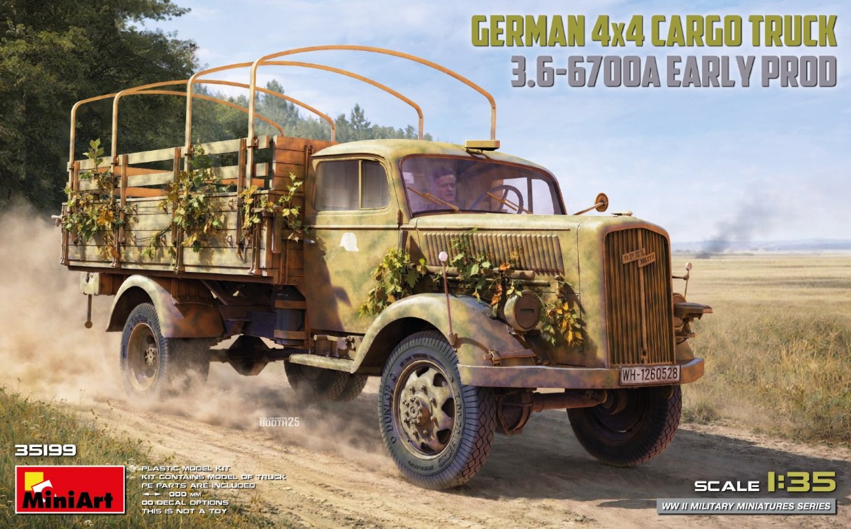 【予約する】　1/35　ドイツ製 3トン 4x4 貨物トラック 3.6-6700A 初期型
