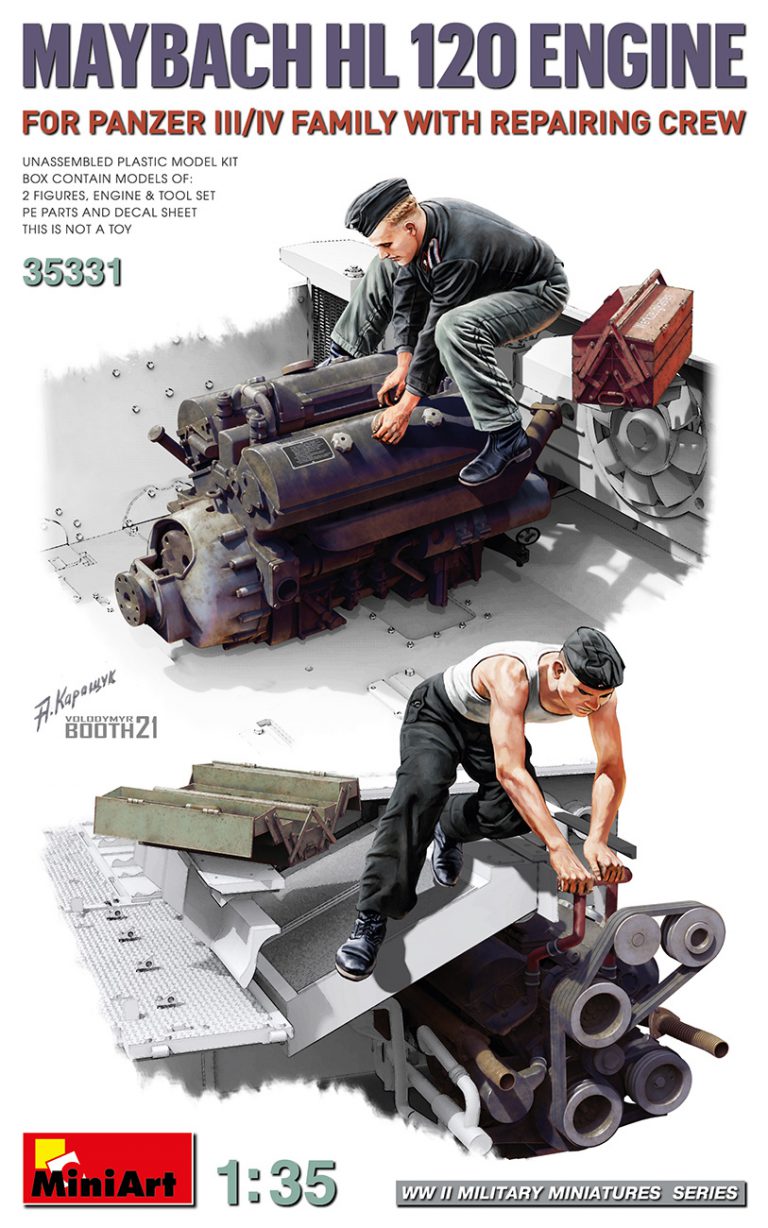 1/35　III/Ⅳ号戦車用マイバッハHL120エンジン 修理工兵付き