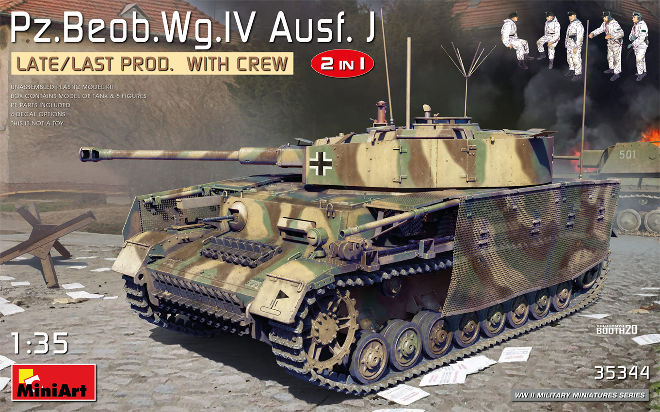 1/35　Ⅳ号戦車J型Pz.Beob.wg.砲兵観測車 後期/最終生産型 選択式（乗員５体付） - ウインドウを閉じる