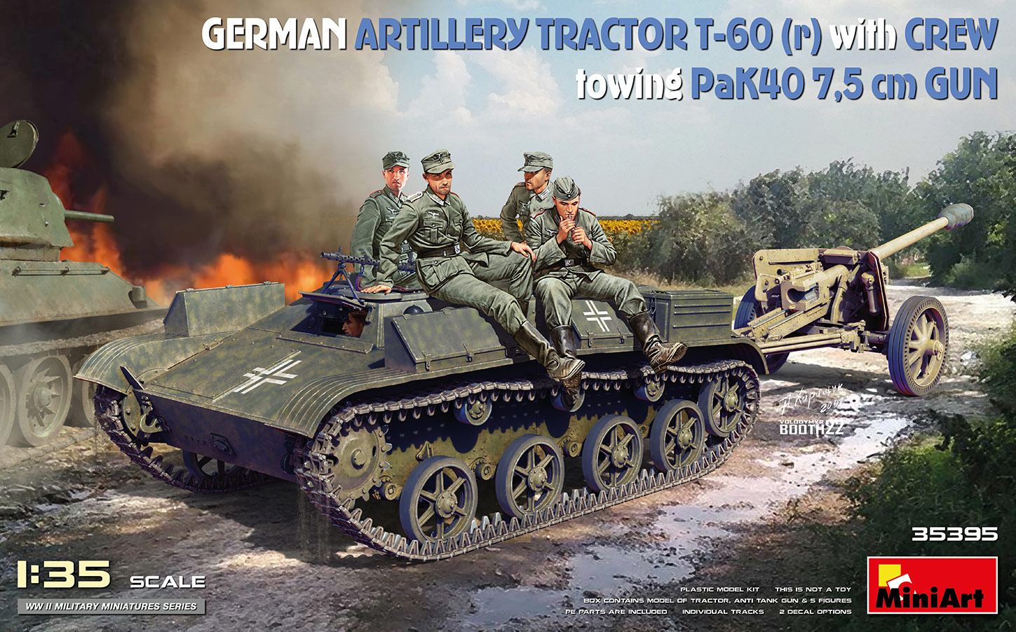 1/35　ドイツ砲兵トラクター T-60 (r) w/PaK40 対戦車砲&クルーフィギュア5体 - ウインドウを閉じる