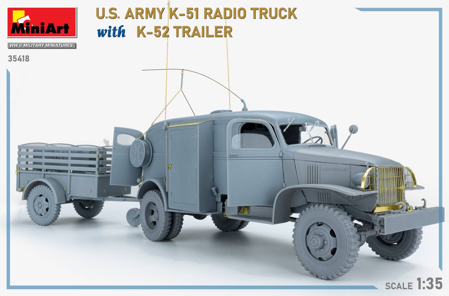 1/35　米軍 K-51無線トラックw/K-52トレーラー インテリアキット