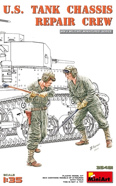 【予約する】　1/35　米戦車シャーシ 修理クルー