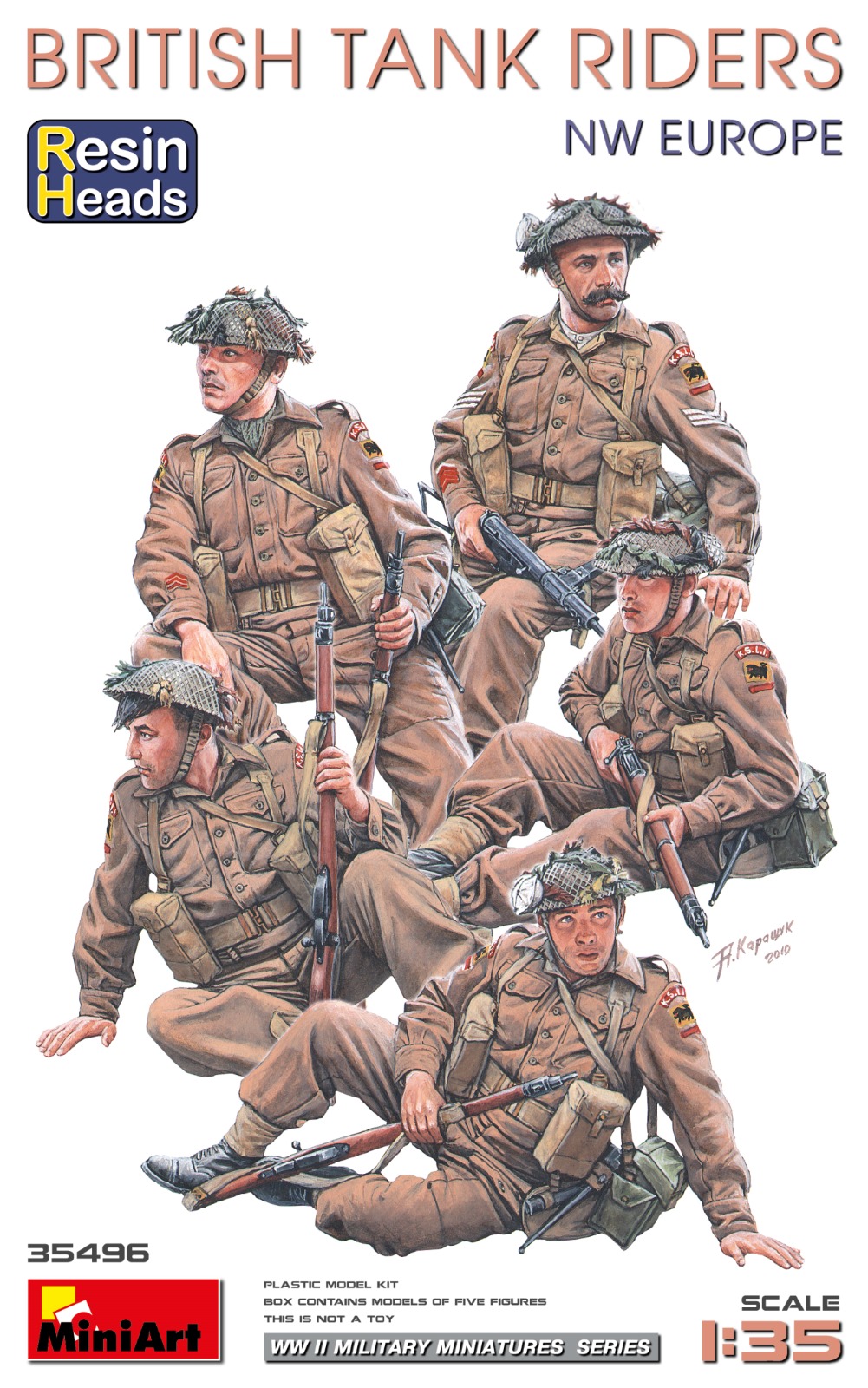 【予約する】　1/35　イギリス戦車戦車跨乗兵 (西ヨーロッパ) 頭部レジン製