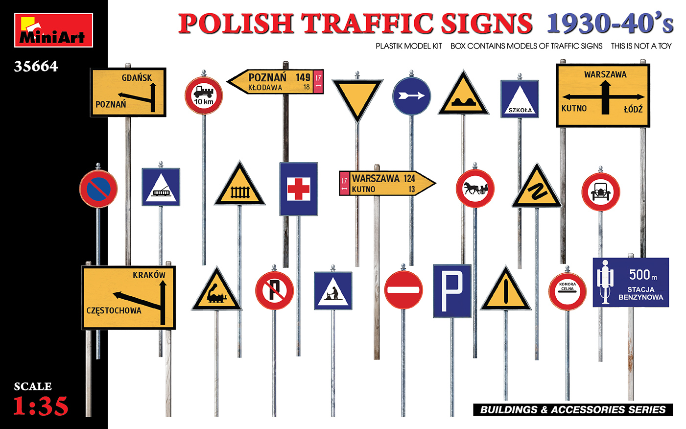 1/35　ポーランド交通標識1930-40年代 - ウインドウを閉じる