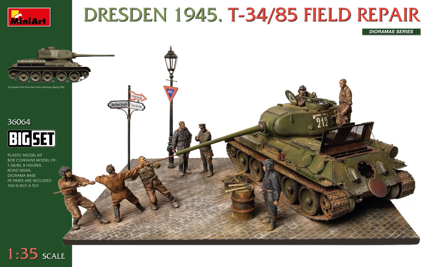 【予約する】　1/35　T-34/85 路上修理 ビッグセット