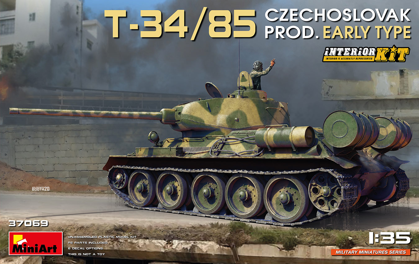 1/35　T-34/85 チェコスロバキア製初期型 フルインテリア（内部再現） - ウインドウを閉じる
