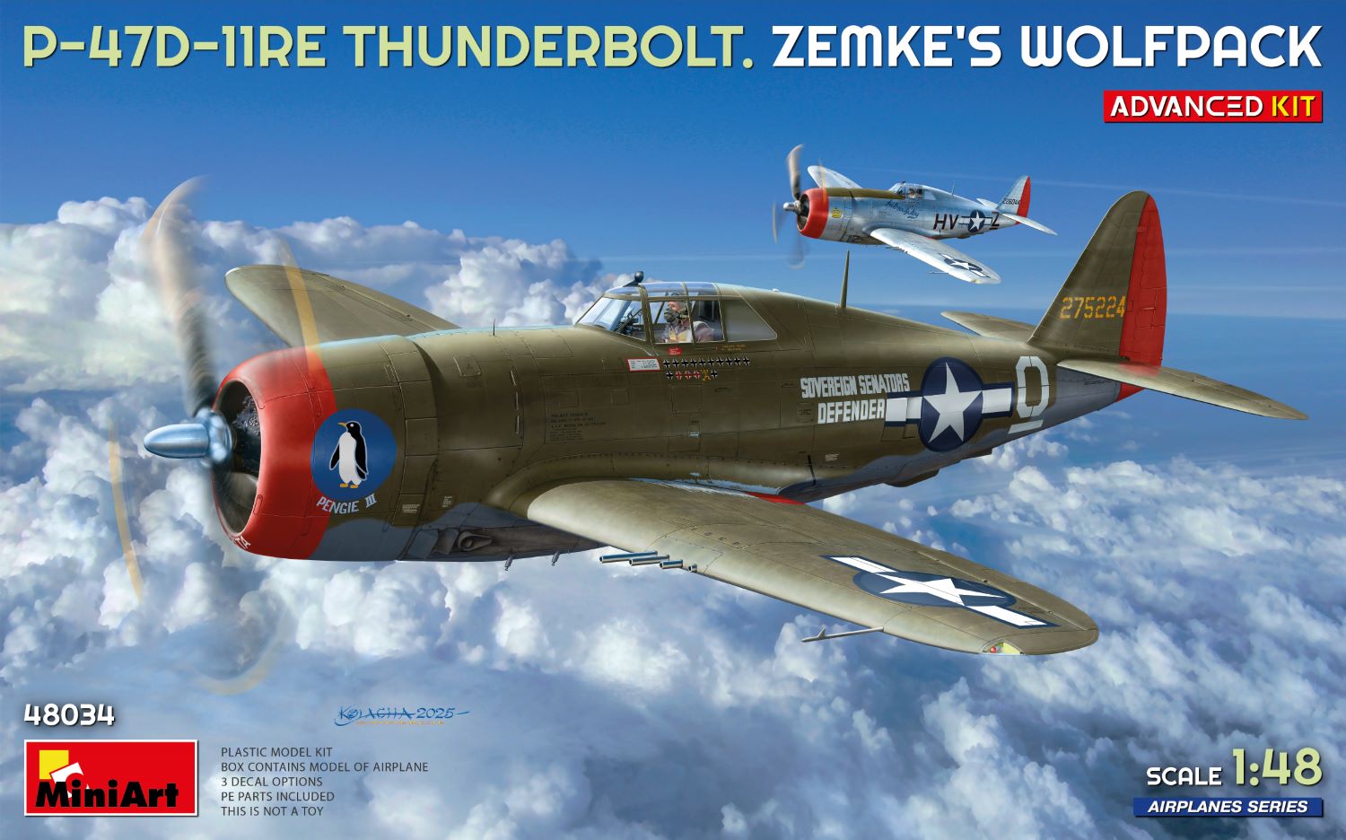 【予約する】　1/48　P-47D-11RE サンダーボルト ゼムケ ウルフパック アドバンスドキット