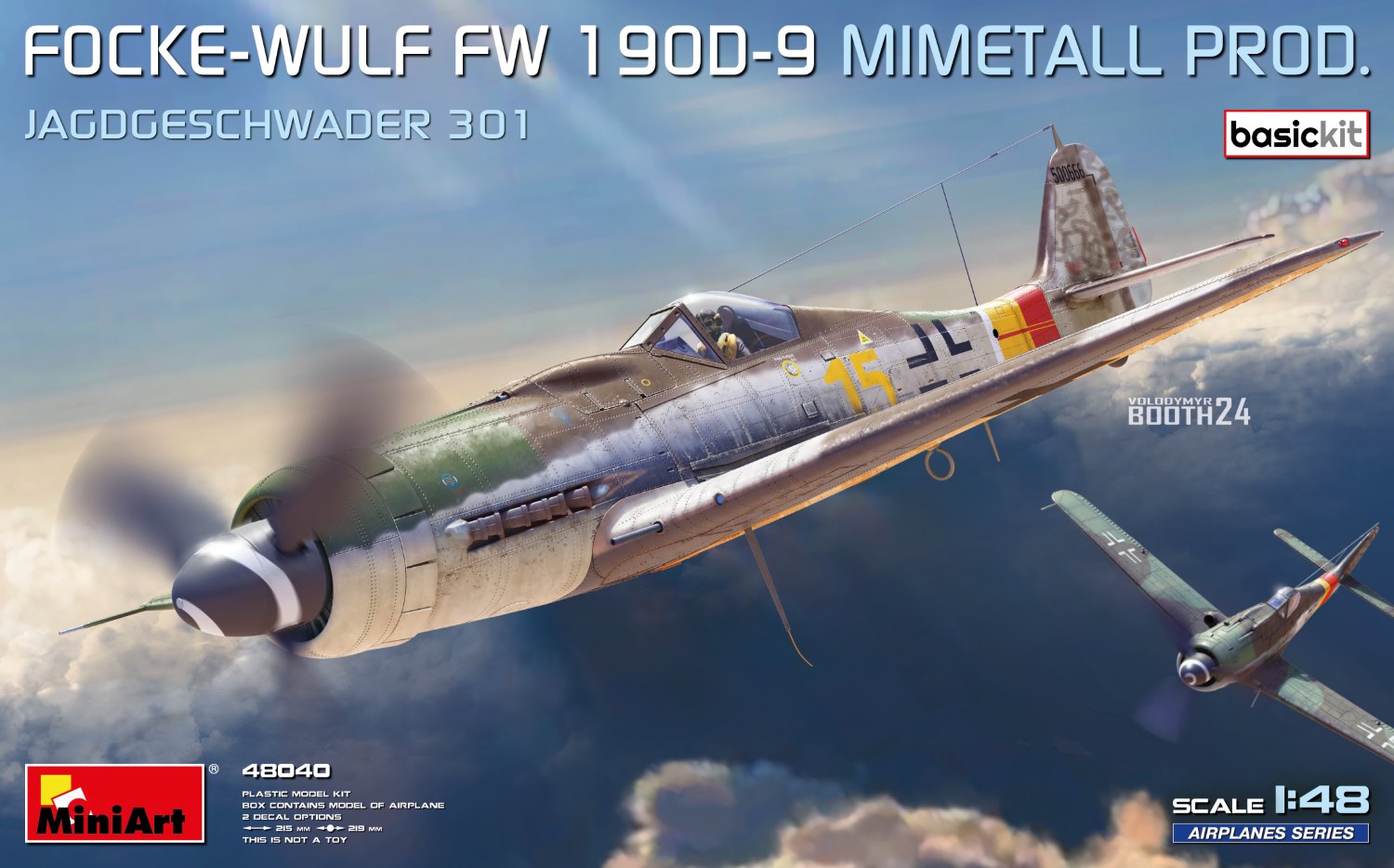 【予約する】　1/48　フォッケ・ウルフ Fw 190D-9 ミメタール製 ベーシックキット 第301戦闘航空団