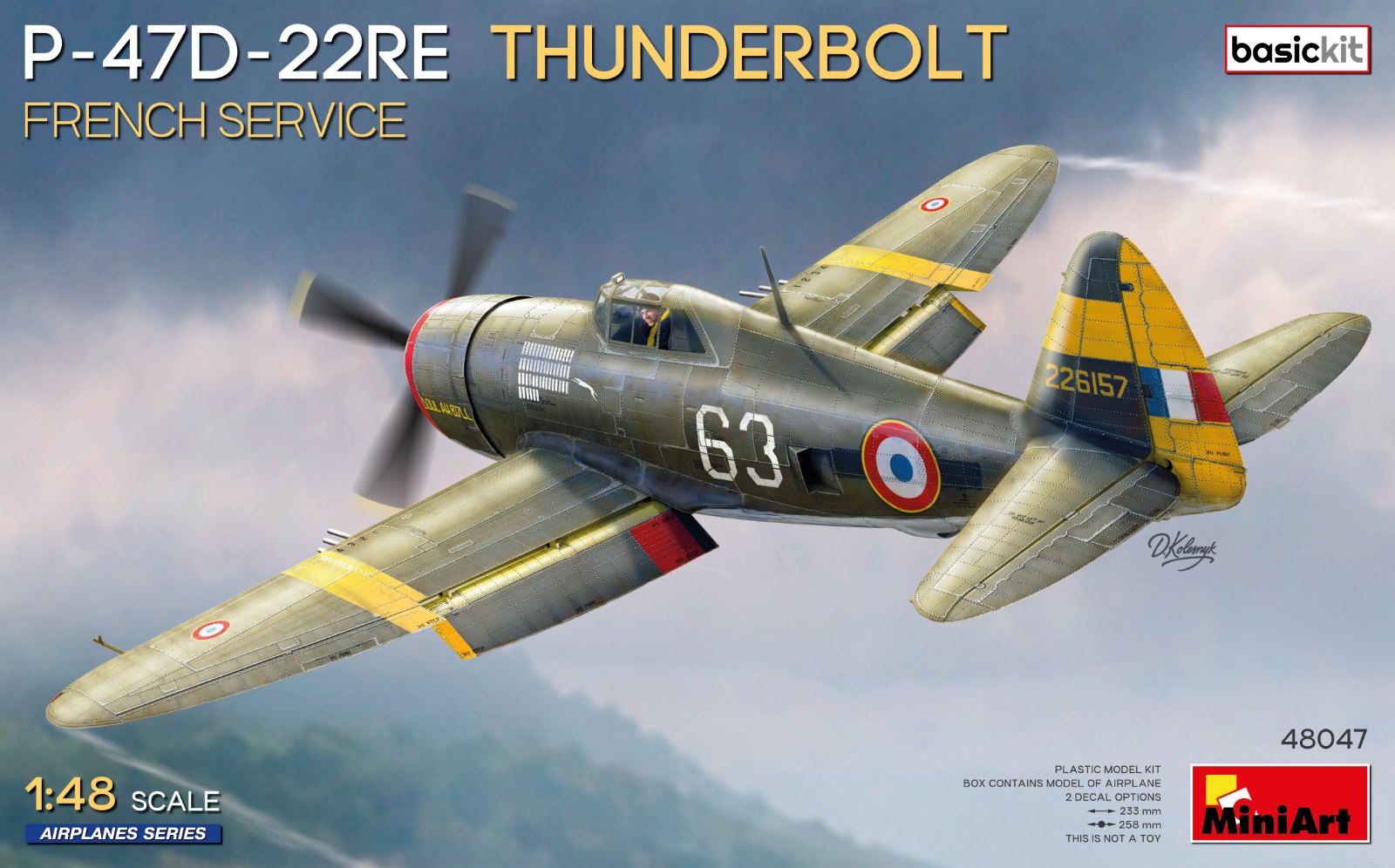 【予約する】　1/48　P-47D-22RE サンダーボルト フランス軍仕様 ベーシックキット