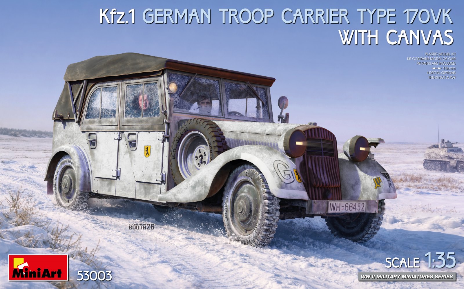 【予約する】　1/35　Kfz.1 ドイツ軍兵員輸送車 タイプ170VK（帆布仕様）