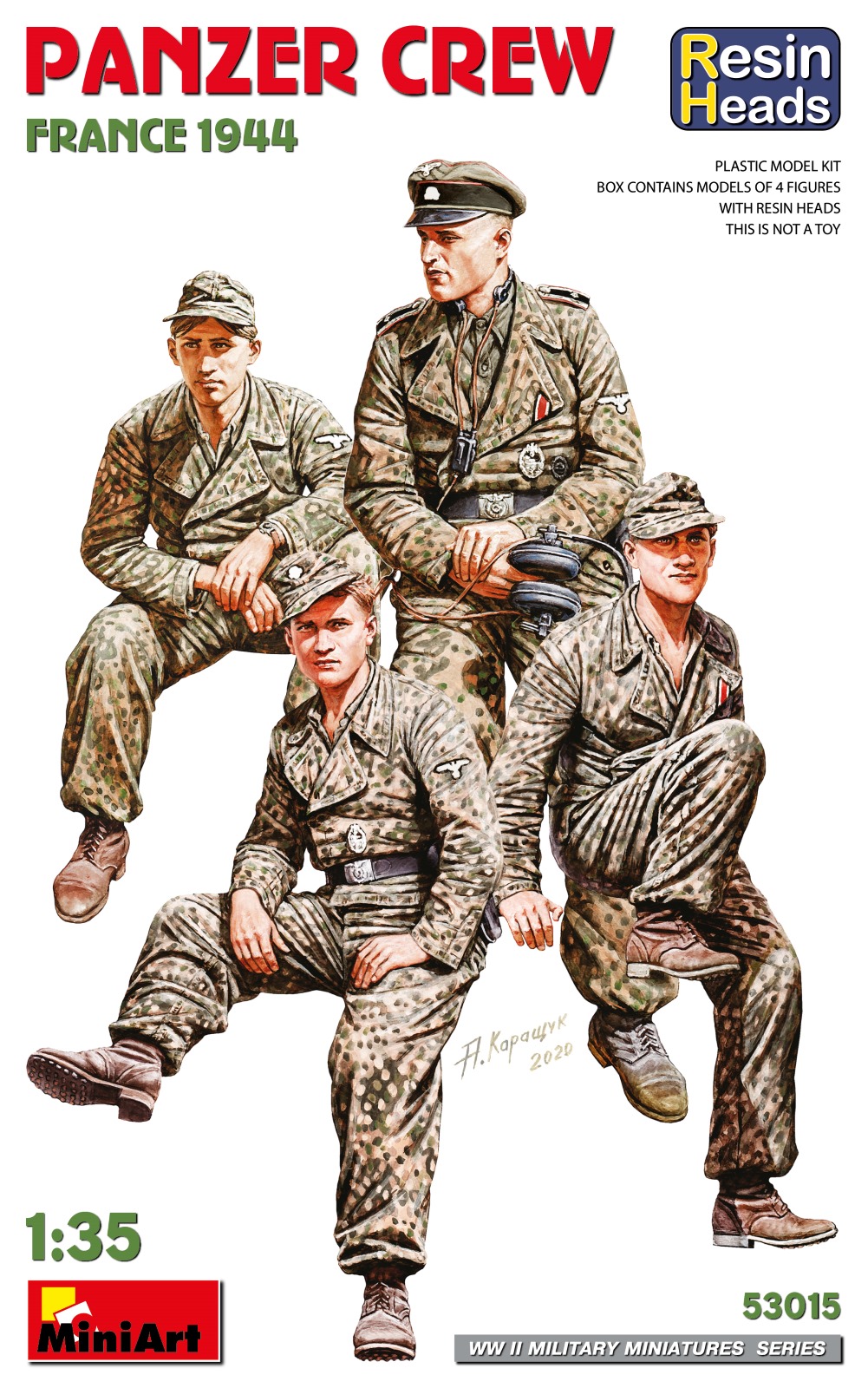 【予約する】　1/35　フランス 戦車クルー 1944年 頭部レジン製