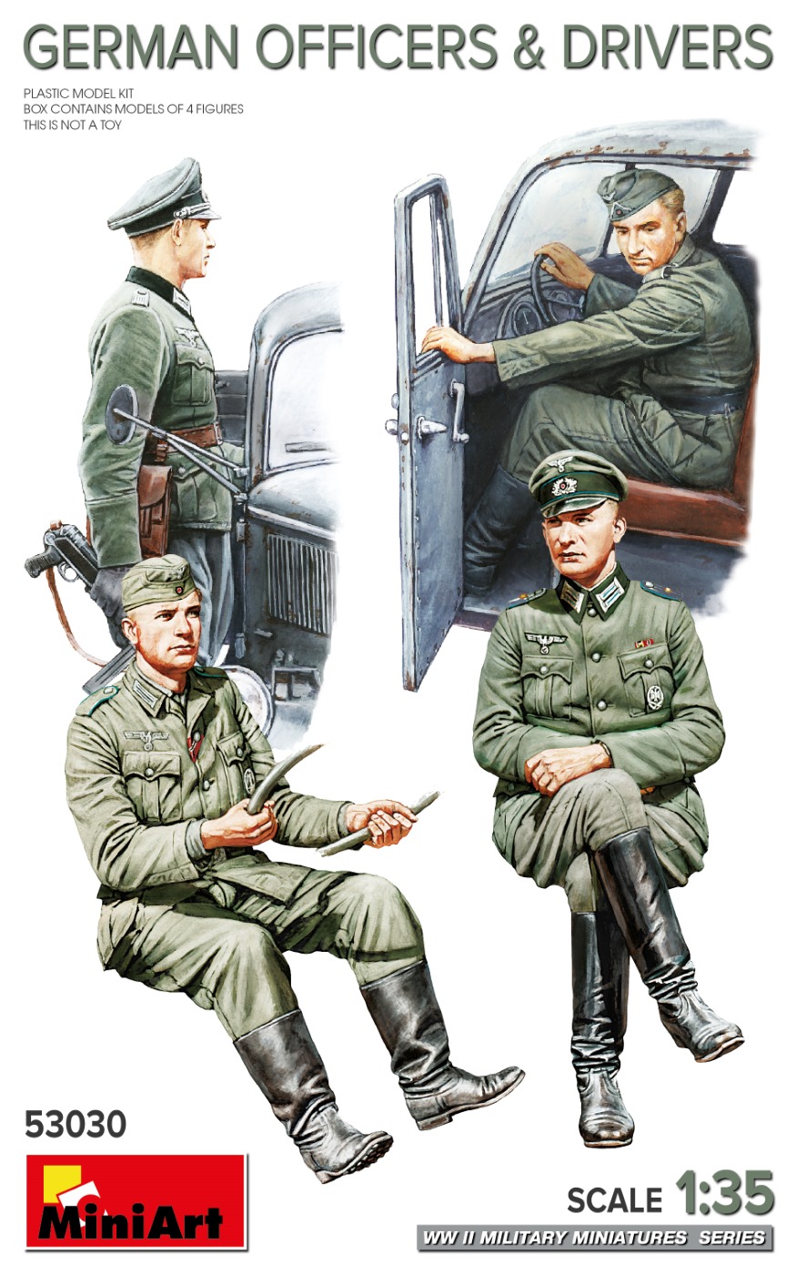 1/35　ドイツ軍将校と運転手　フィギュア4体入