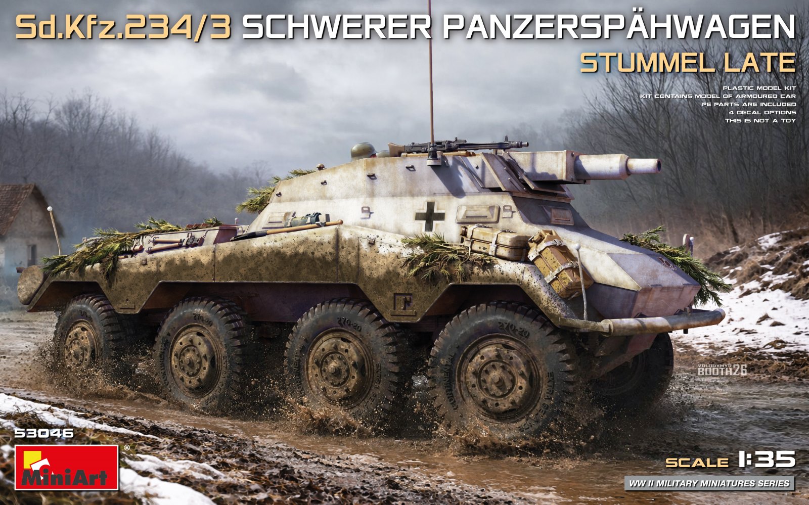 【予約する】　1/35　Sd.Kfz.234/3 重装甲偵察車「シュトゥンメル」後期型