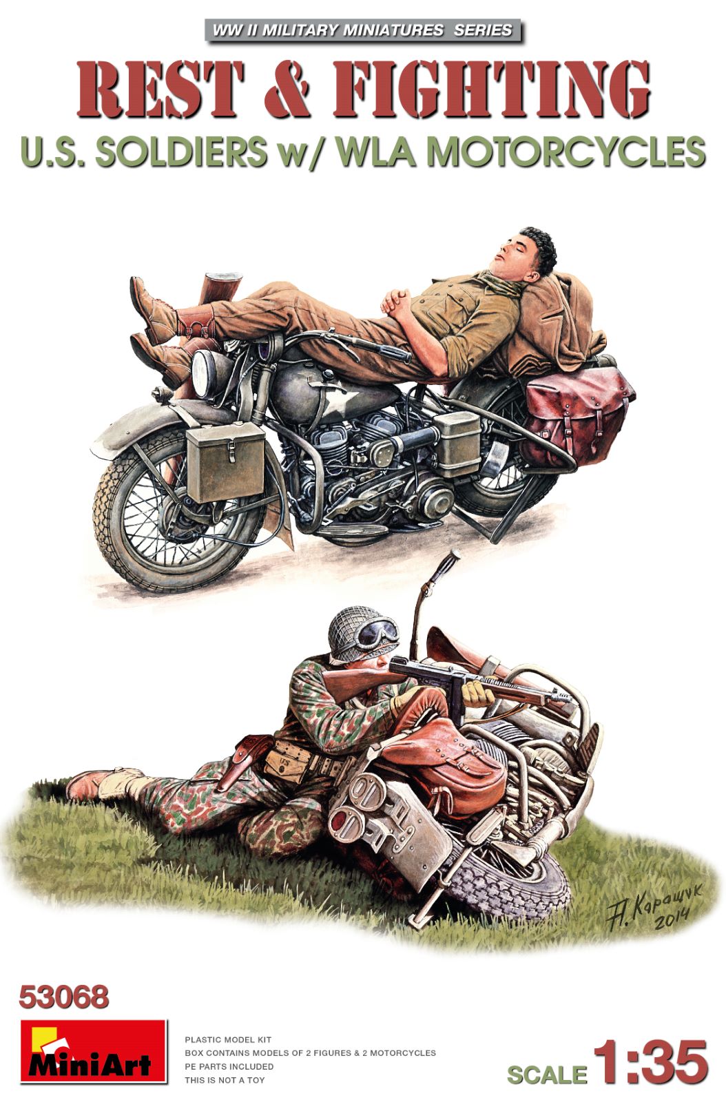 【予約する】 1/35 「休息と戦闘」 WLAオートバイと米兵 【予約する】 1/35 「休息と戦闘」 WLAオートバイと米兵