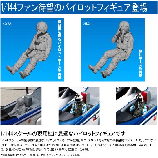 【予約する】　1/144 現用機用パイロットフィギュア（6体り）