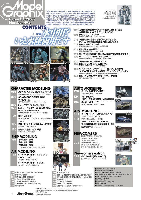 月刊モデルグラフィックス2025年12月号