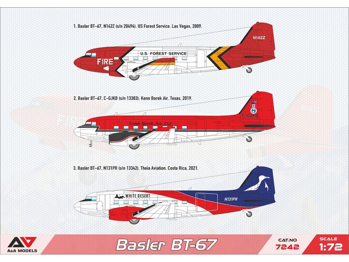 1/72 バスラー BT-67 ターボプロップ多用途航空機