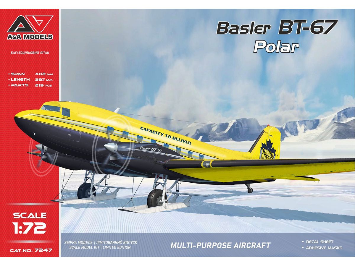 【予約する】　1/72 バスラー BT-67 ターボプロップ "極地探検機"