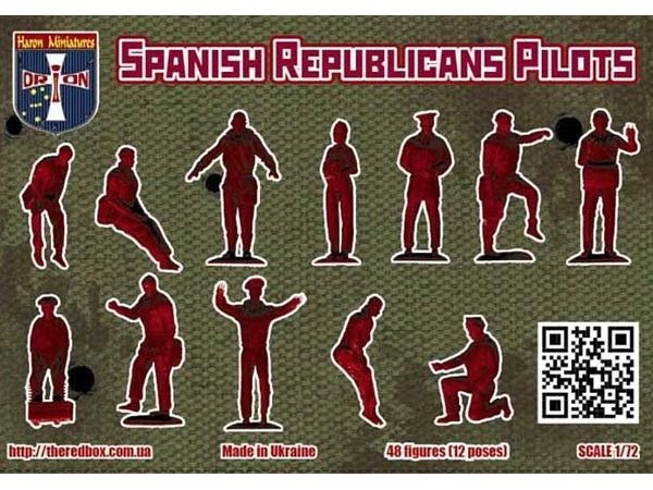 【予約する】　1/72 スペイン内戦 共和国軍パイロット (48体・12ポーズ)