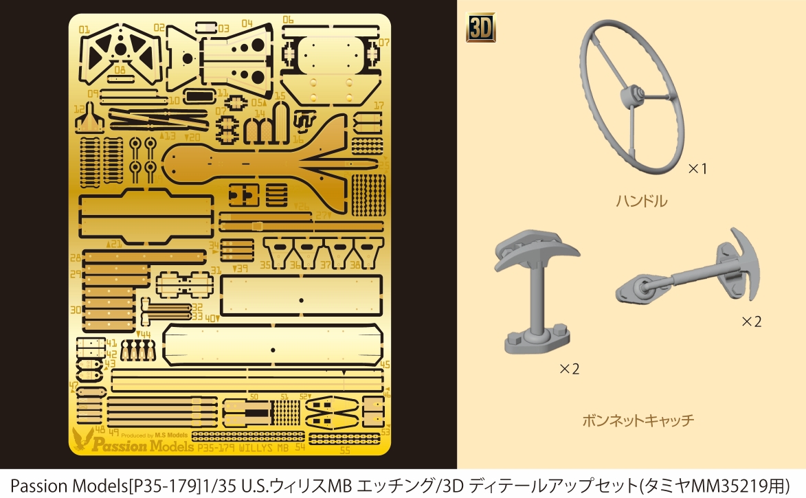 1/35 U.S.ウィリスMB エッチング/3D ディテールアップセット
