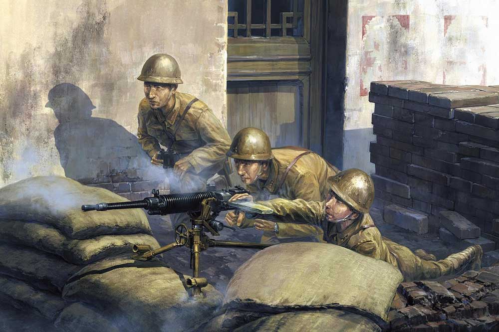 1/35　日本陸軍 九二式重機関銃 射手3体付き