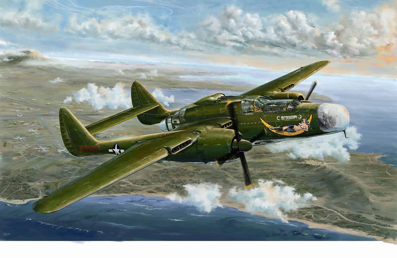 1/48 WWII 米陸軍 P-61A ブラックウィドウ 『グラスノーズ』 - ウインドウを閉じる