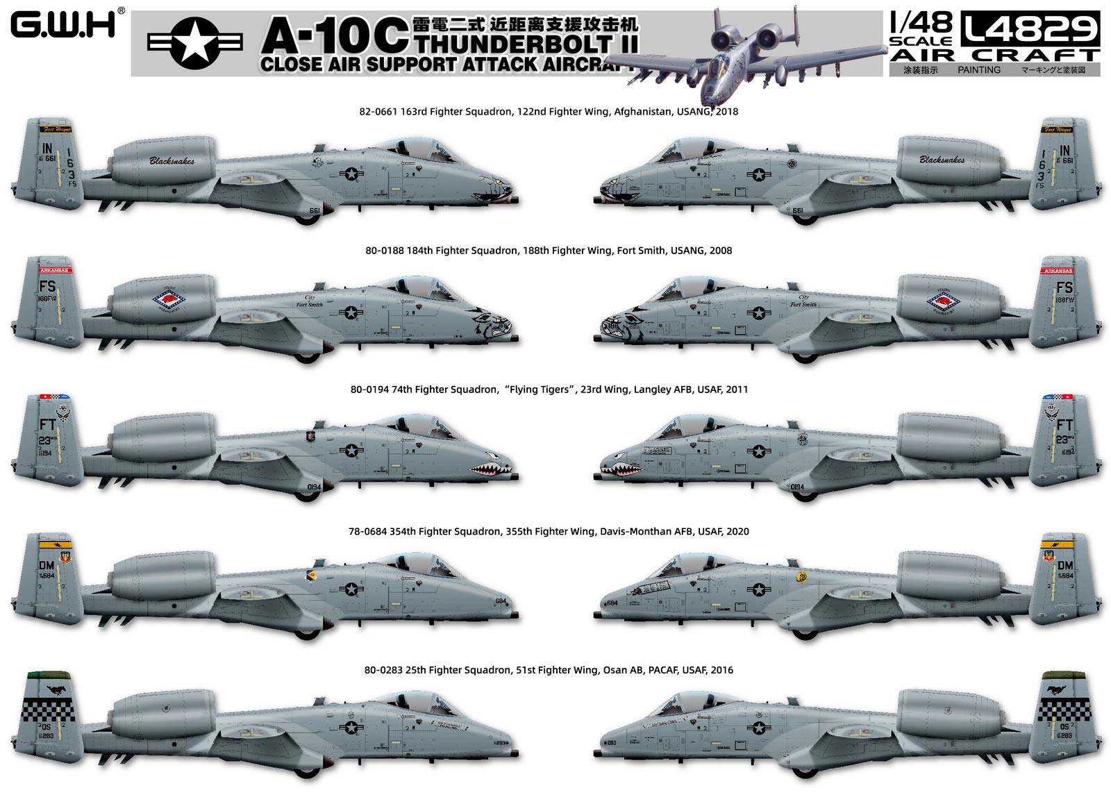 1/48　アメリカ空軍 A-10C攻撃機 - ウインドウを閉じる