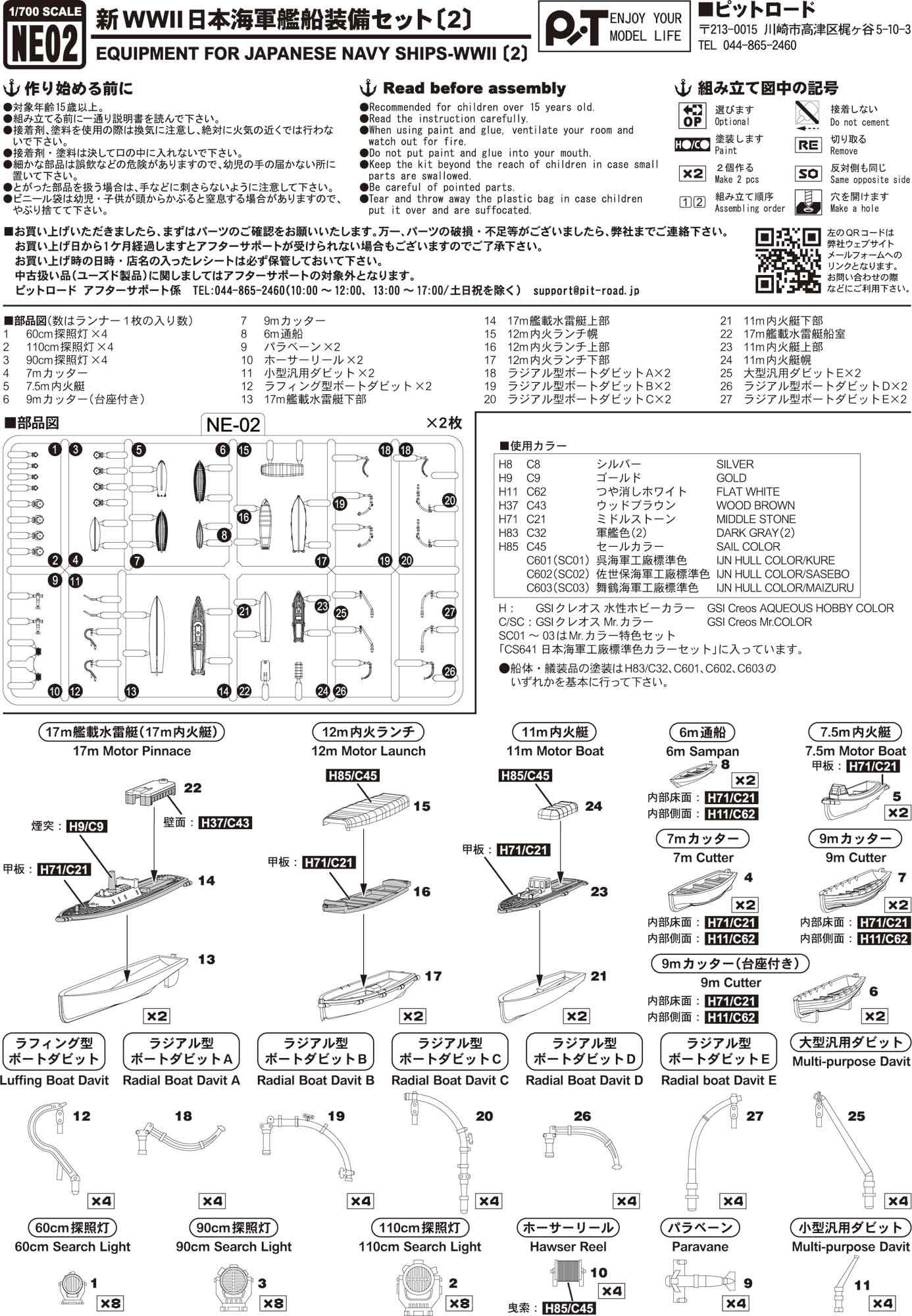 1/700 日本海軍 艦船装備セット(2)