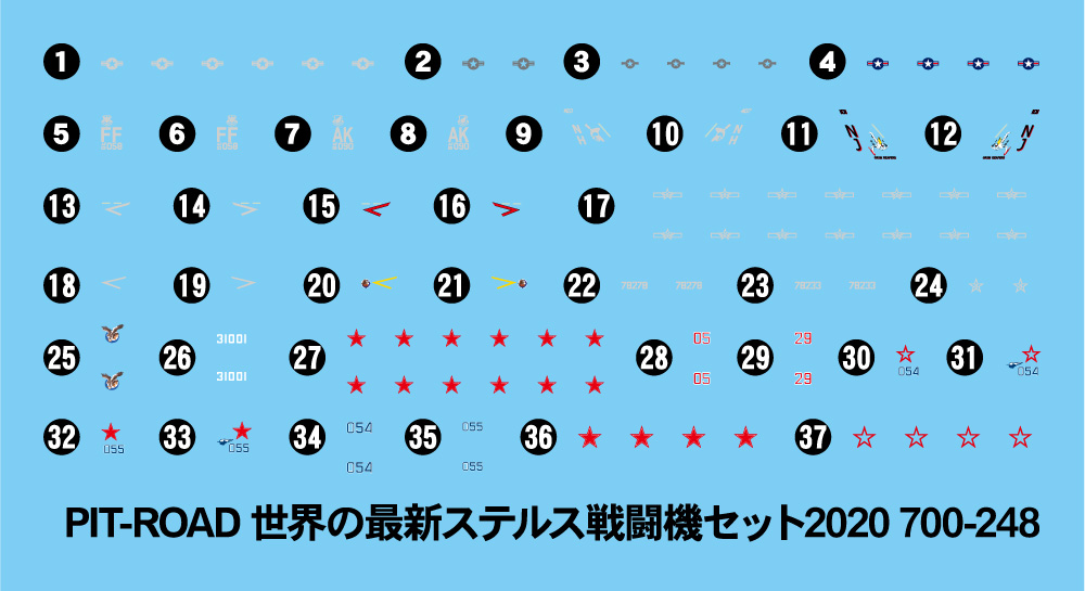 1/700 世界の最新ステルス戦闘機セット2020