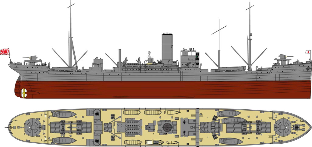1/700 日本海軍 給糧艦 間宮 1944（最終時） - ウインドウを閉じる