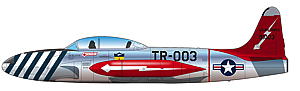 1/72 アメリカ空軍練習機 T-33A シューティングスター "スカイブレイザーズ" - ウインドウを閉じる