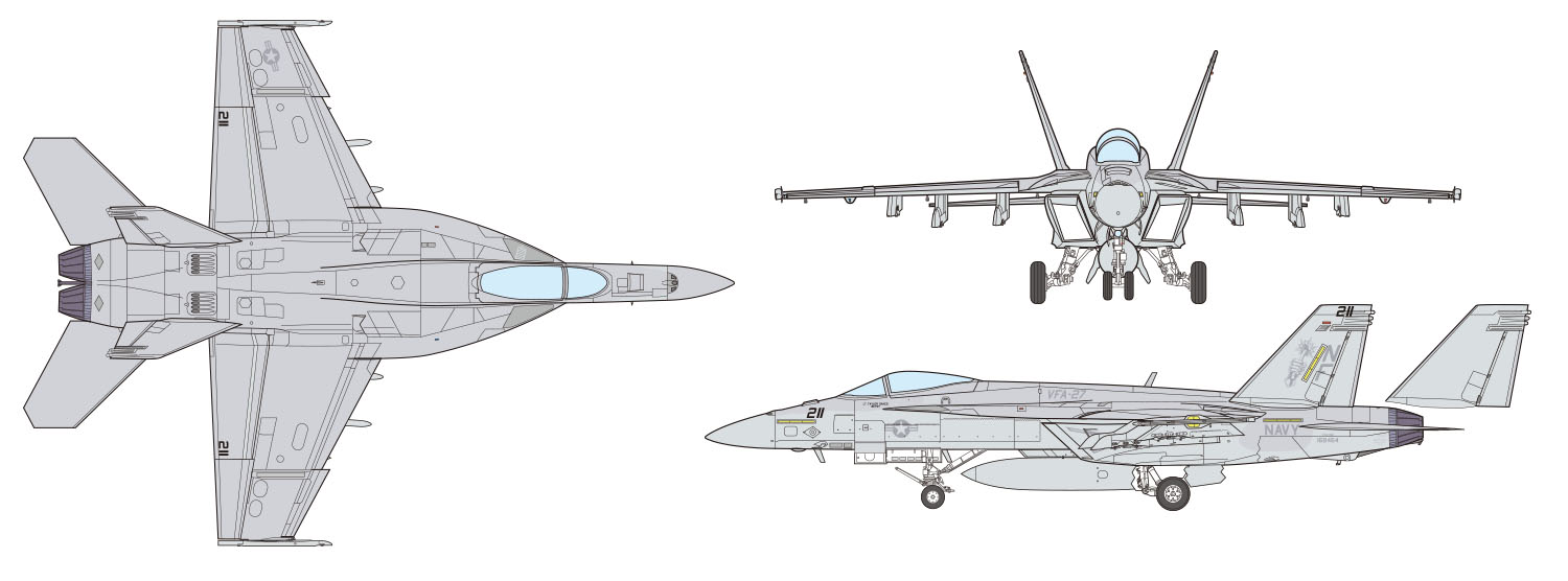 1/144 アメリカ海軍 F/A-18E スーパーホーネット VFA-27 ロイヤルメイセス 岩国航空基地 2機セット