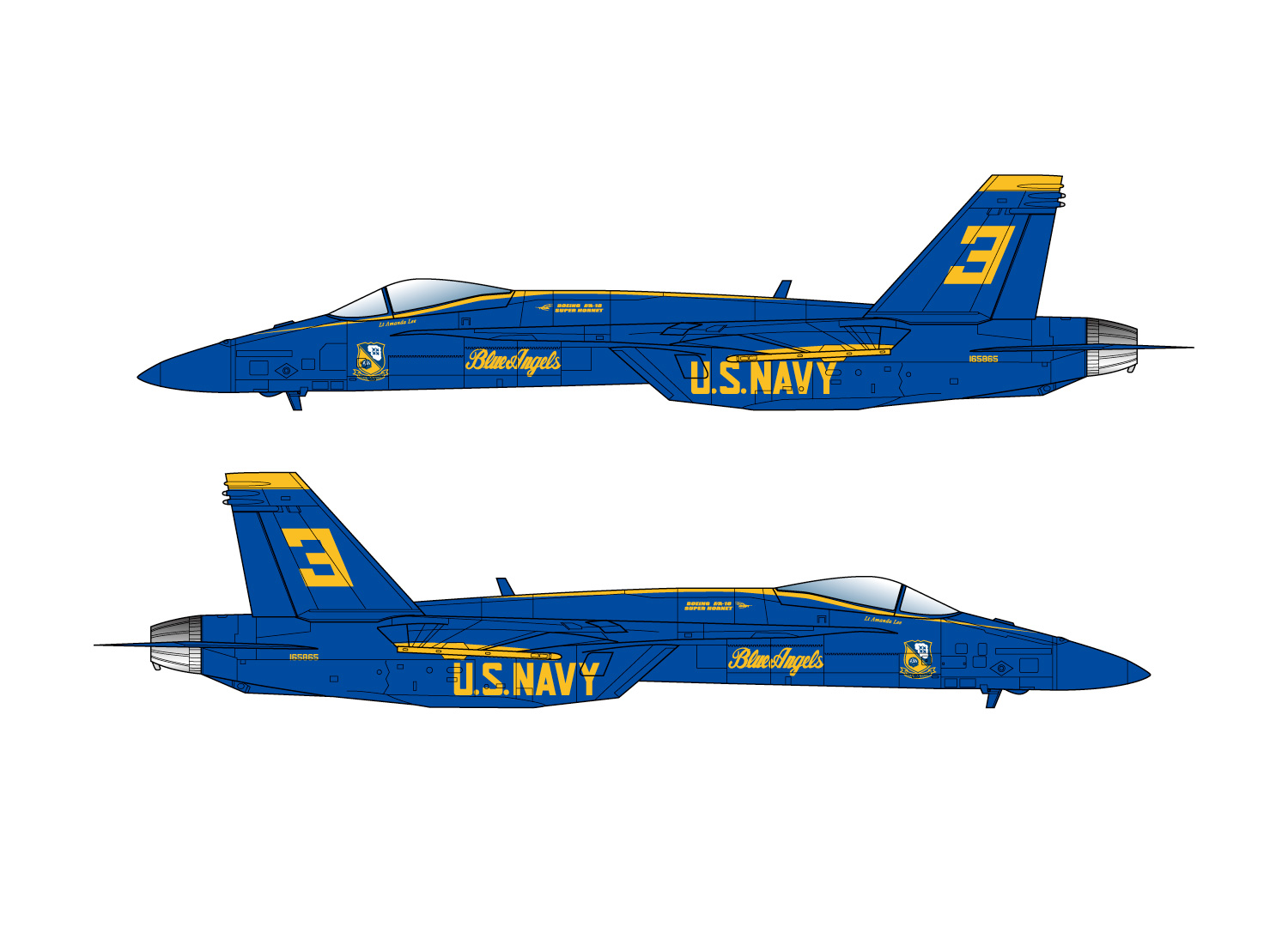 1/144 アメリカ海軍 F/A-18E スーパーホーネット ブルーエンジェルス - ウインドウを閉じる