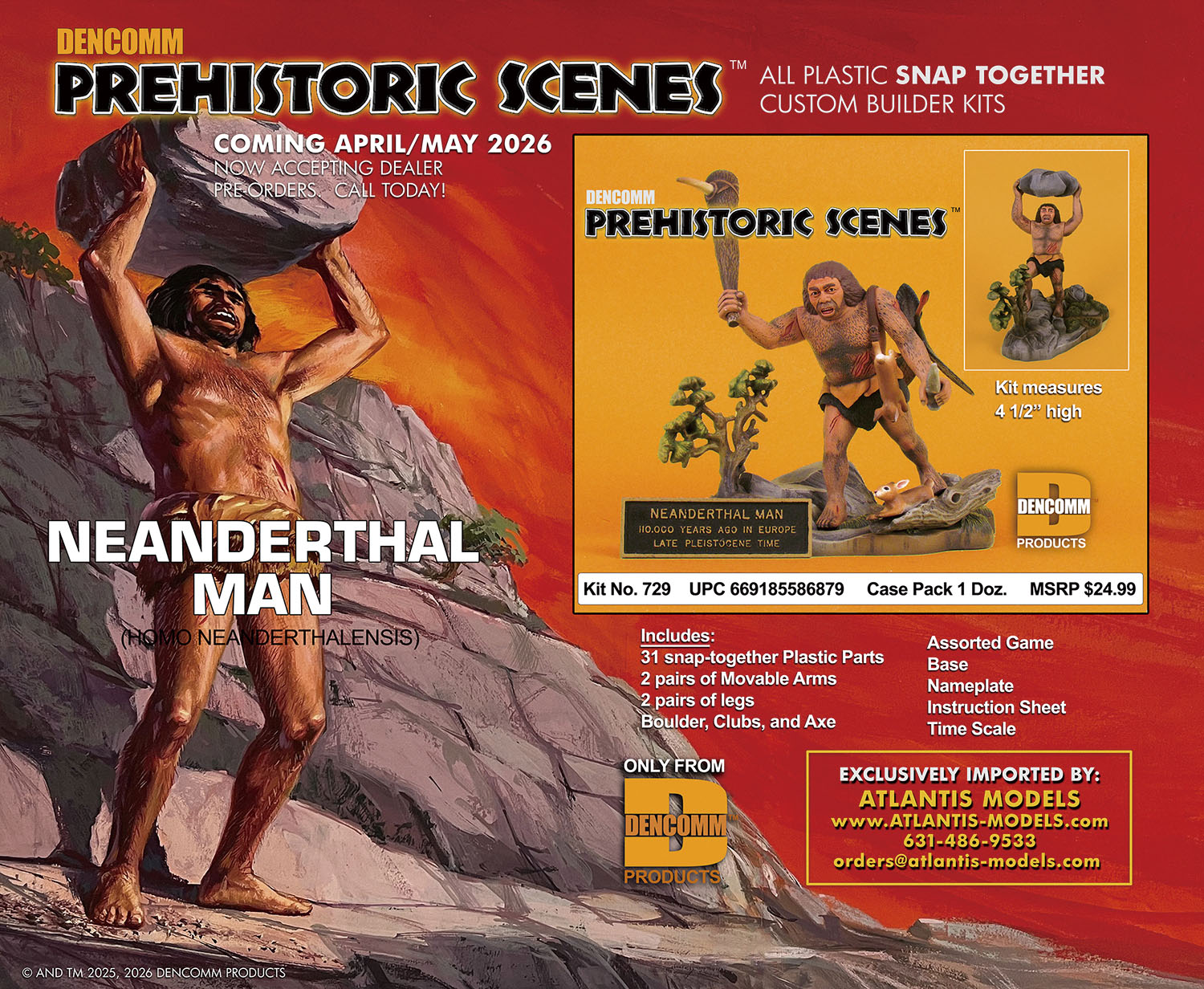 【予約する】　1/13　プレヒストリックシーン　1/13 ネアンデルタール人　男性