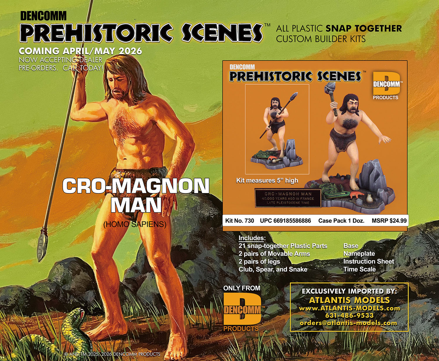 【予約する】　1/13　プレヒストリックシーン　1/13 クロマニョン人　男性