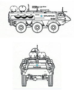 1/72 フィンランド国防軍 Sisu xa-180装甲車 初期マーキング - ウインドウを閉じる